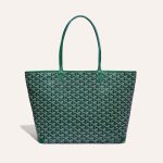 Goyard Artois Tote MM Green Goyardine Canvas & Chevroches Calfskin Palladium Hardware